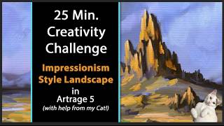 Impressionism Painting Tutorial in Artrage 5 - The 25 Min. Creativity Challenge Paint, Draw, Sculpt!