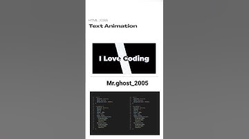 TEXT #animation USING #html #css @mr.ghost_2005 |#viral #trending #shorts #coding #viralshorts
