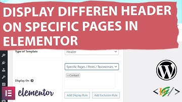 How to Display Different Header to Different Specific Pages using Elementor Header & Footer Builder