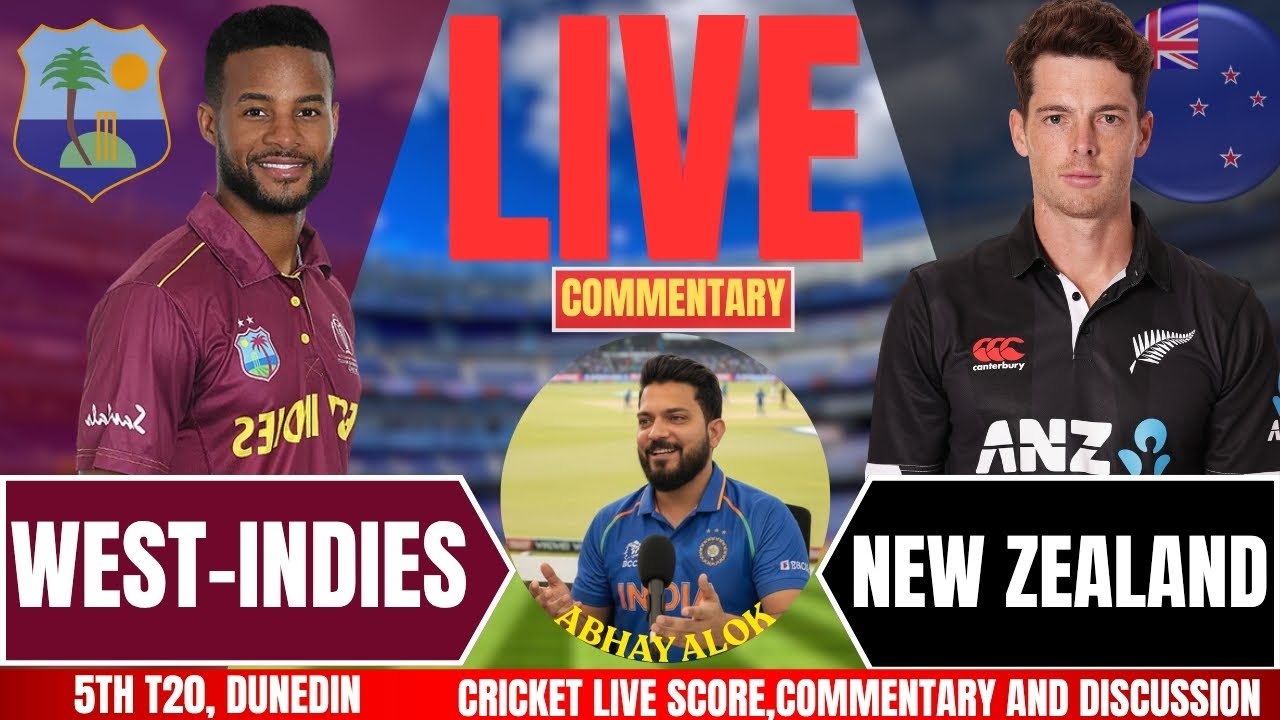 New Zealand vs West Indies | T20 Match | Live Cricket Score & Commentary| NZ vs WI