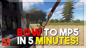 BOW TO MP5 IN THE FIRST 5 MINUTES! - (SOLO VANILLA RUST #3 S2)