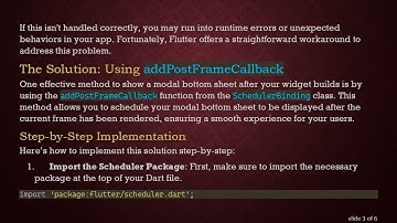 How to Show a Modal Bottom Sheet After Building Your Flutter Widget