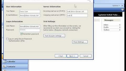 Adding Email accounts in Outlook 2003