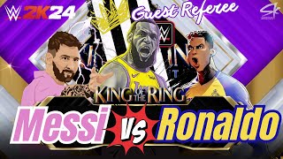 WWE 2k24 Messi vs Ronaldo for WWE Championship (LeBron James as Special Guest Referee)