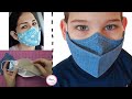 #22 MASCARILLA 3D CON FILTRO/ PATRÓN EN TRES TALLAS/PASO A PASO