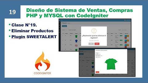 Sistema de ventas,Compras en Codeigniter (Eliminar, Visualizar Producto - CLASE 19)