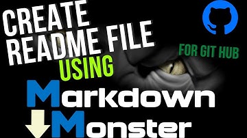 Creating your README file using markdown monster system application