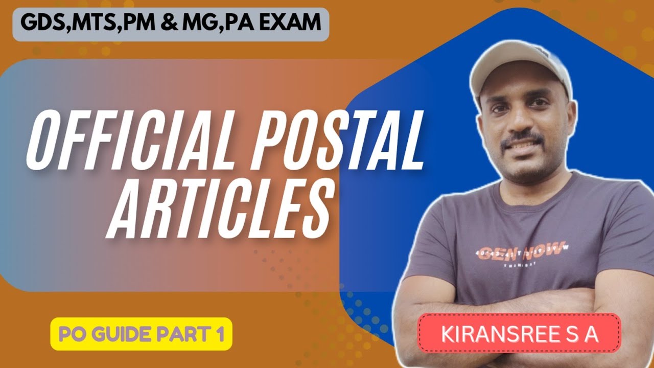 Official postal articles || Po guide part one Malayalam|| GDS MTS POSTMAN MG PA SA || postal exams
