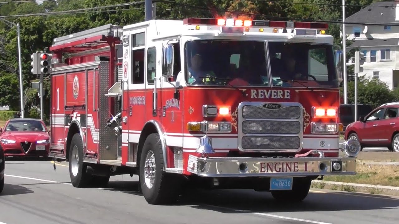 Revere, MA Fire Department Engine 1 Responding YouTube