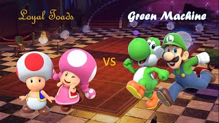 Mario Tennis Aces - Toad And Toadette Vs Luigi And Yoshi Loyal Toads Vs Green Machine