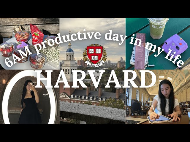 6AM HARVARD PRODUCTIVE DAY IN MY LIFE 🍵 study motivation, early morning routine,