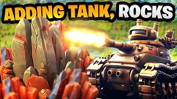 Adding Tank, Destructible Rocks | Making RTS Game with AI - No Coding Skills | Construct 3 | Part 12