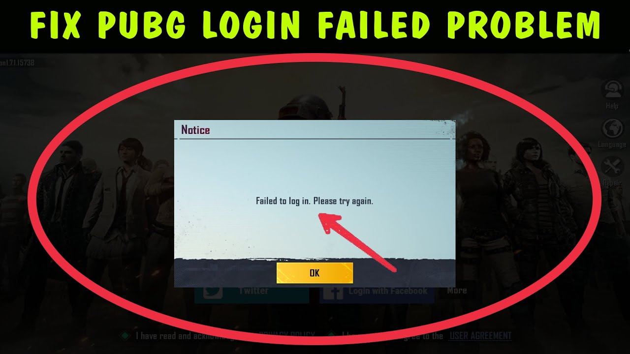 Pubg Mobile Failed to log in Please try again Pubg Mobile Not Login ...