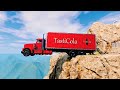 🏔️🚚 Trucks Vs Dangerous Cliff Roads #01 BeamNg Drive Challenge Ends In Total Destruction 
