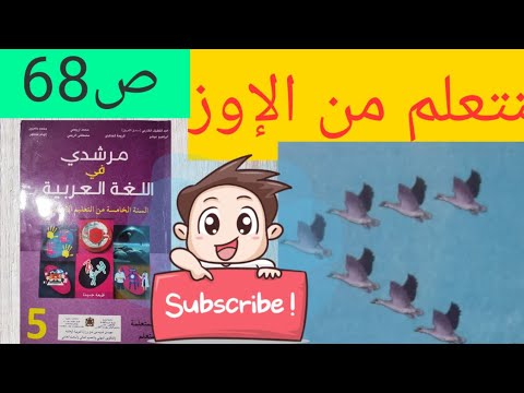 لنتعلم من الإوز نص سماعي من كتاب المرشدي في اللغة العربية ص 68مع إنجاز أسئلة النص