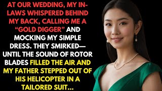 In-Laws Called Me a Gold Digger at My Wedding—Their Faces Changed When Dad Arrived in His Helicopter