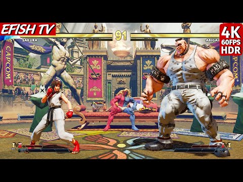 Size doesn't matter...Sakura vs Abigail (Hardest AI) - Street Fighter V | 4K 60FPS HDR