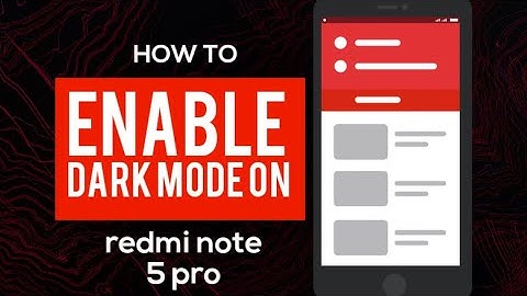 How to enable dark mode on redmi note 5 pro and any redmi mobile || Chirag kings official