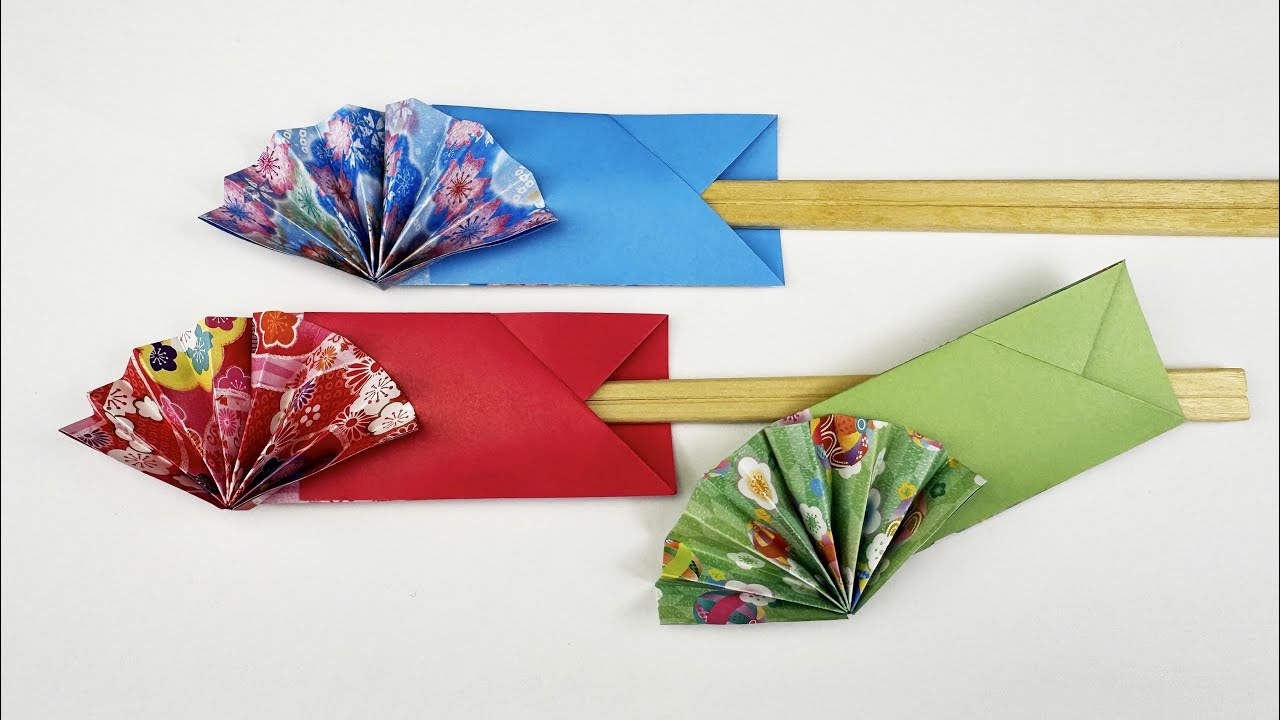 【簡単折り紙】扇子の箸袋の作り方✨How to make Chopstick bag#正月#扇子#筷子袋#젓가락봉투#Craft#袋#折り方#おりがみ#origami#摺紙#종이접기#DIY#作り方