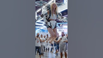 2025 Wearable Drone Suit Public Jump Test. #robotics #dronesuit #futuretech #robotexpo