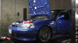 Turbo 1999 Honda Civic Si Dyno 300whp 15psi