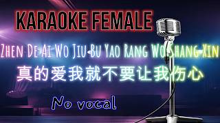 Download lagu Karaoke FEMALE Zhen De Ai Wo Jiu Bu Yao Rang Wo Shang Xin - 真的爱我就不要让我伤心 No Vocal 伴奏版