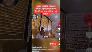 Lady tries to run on $450 the Chinese, not having it. Part 3 #short #cops #bodycam #follweme