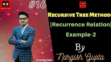 2.16 Recursive Tree Method for Solving Recurrences | Recurrence Relation | Example-2