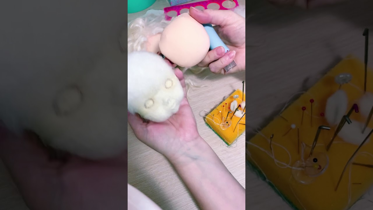 Валяние личика куколки