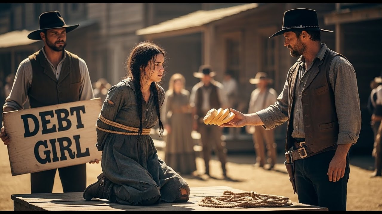 The Drunk’s Daughter Was Tied to the Market Post for Shame—Until a Lonely Rancher Brought Her Bread…