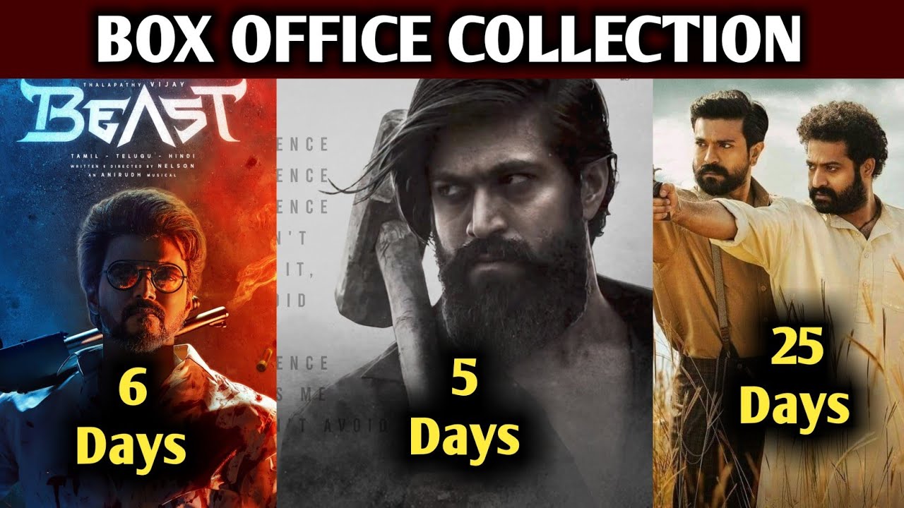 KGF Chapter 2 5 Day Box Office Collection | Beast 6 Days Collection Report | RRR 25 Days Collection