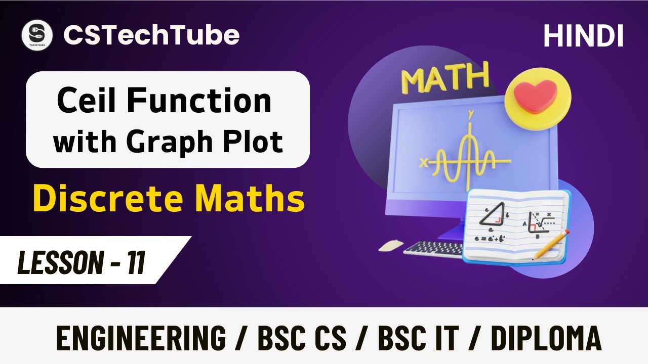 Discrete Mathematics Ceil functions with graph in Hindi | # ...