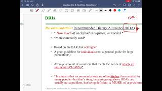 Nutrition: Chapter 2 Nutritional Guidelines