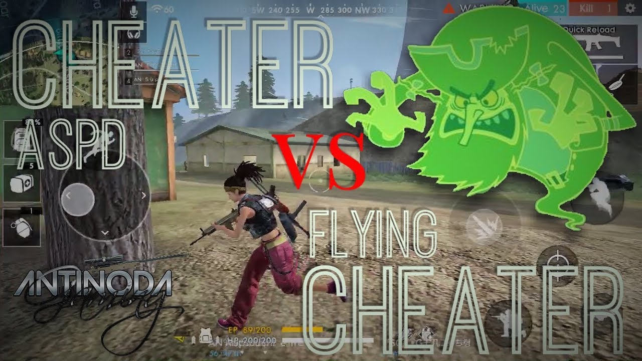 ASPD Cheat VS Flying Cheat Free Fire Battleground YouTube