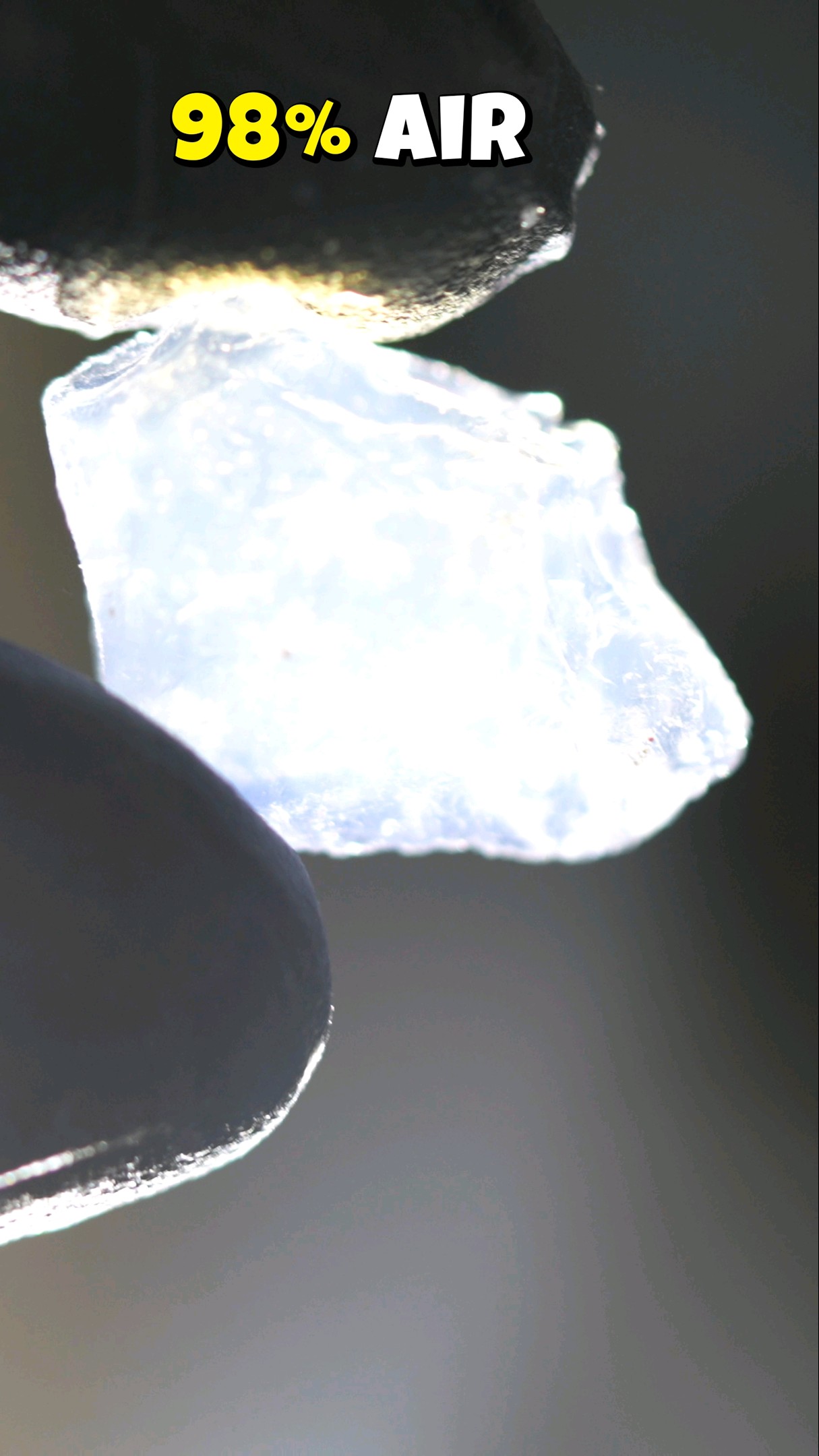 99% Air Solid Aerogel #shorts #bluebox