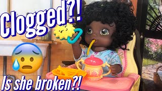 Clogged? Baby Alive Snackin Noodles Baby Doll Feeding Fail Is She Broken?