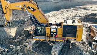 Caterpillar 6015B Excavator Loading Caterpillar Dumpers  Sotiriadis Mining Works