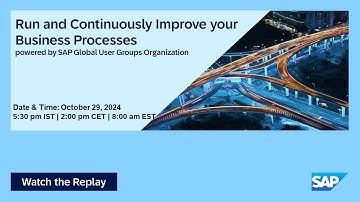 Run and continuously improve your business processes I Move to Cloud ERP I 24.10.29