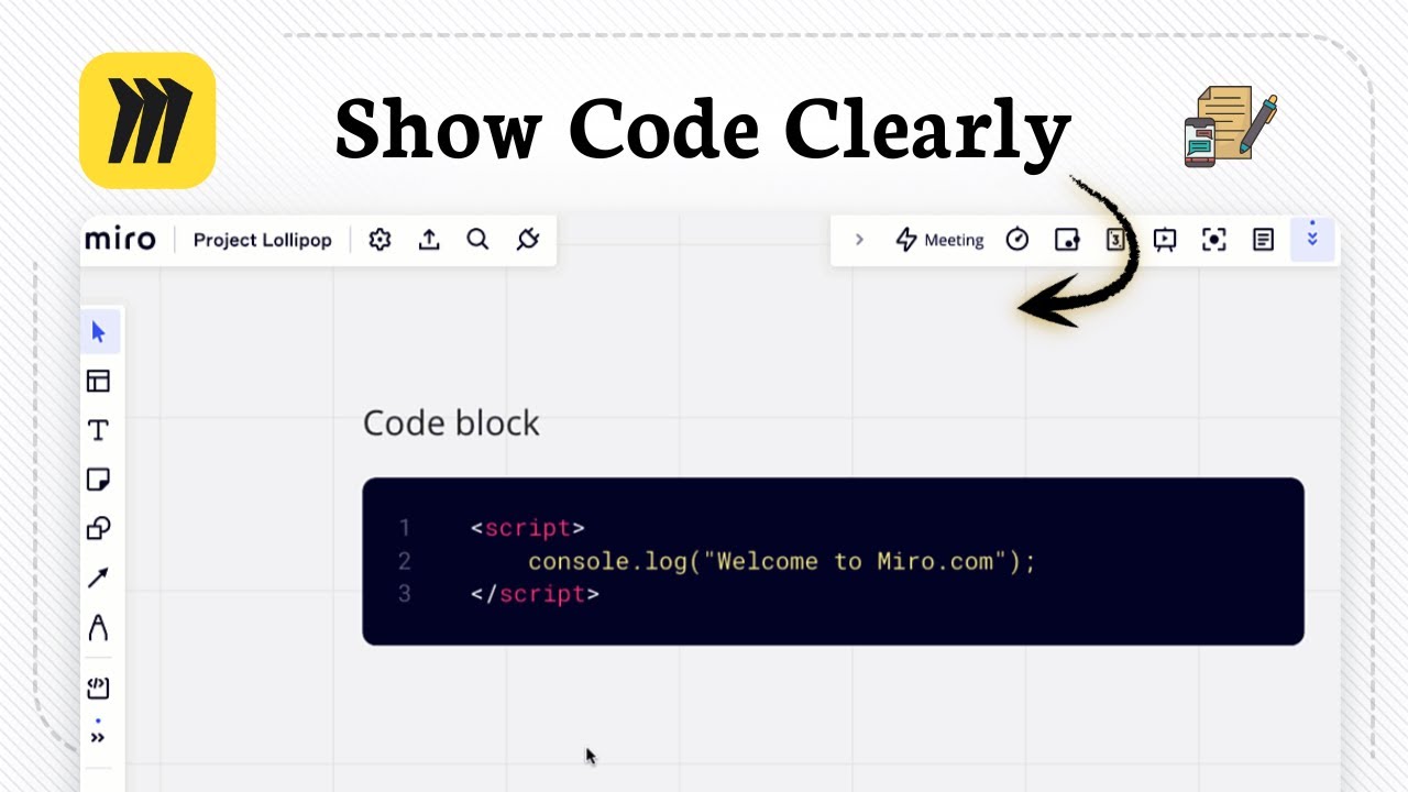 How to add a code block in Miro (Snippet Ready)