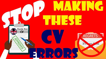 STOP Getting Rejected By Jobs! Fix These CV Errors