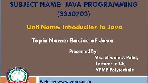 History of java | 3350703| JAVA Programming | Shweta Patel