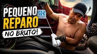 Capa do vídeo: Caminhoneiro nos EUA. Pequeno Reparo no Motor do Bruto!