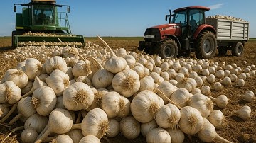 Cách Nông Dân Thu Hoạch Hàng Tấn Tỏi Mỗi Ngày – Quy Trình Khiến Ai Cũng Bất Ngờ!
