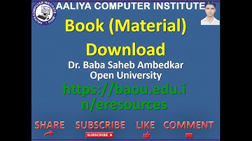 Dr. Baba Saheb Ambedkar Open University Material Download (BAOU Book Download)