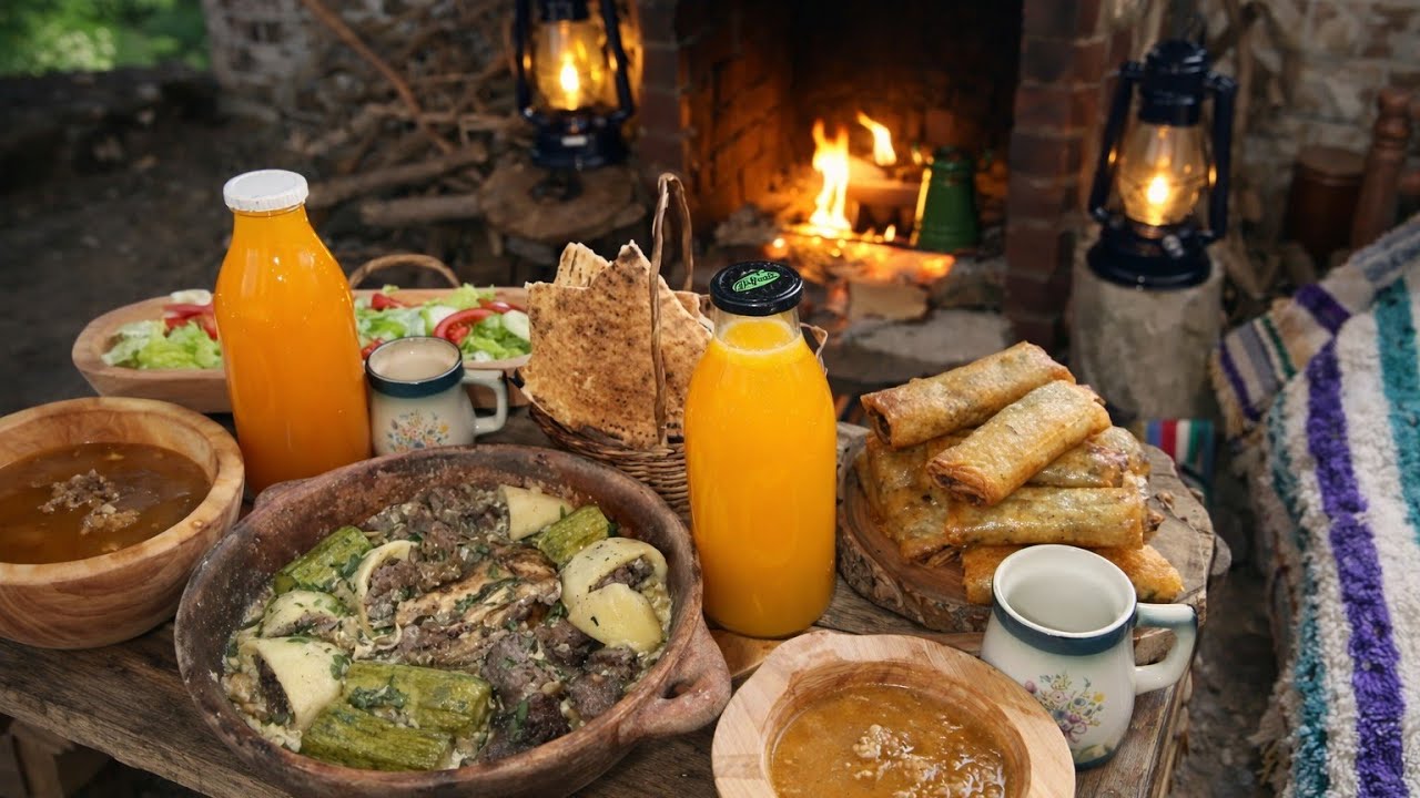 رمضان في الريف بين دفء الحطب وسكون الطبيعة 🔥🌙 | Traditional Village Iftar & Firewood Cooking Experie