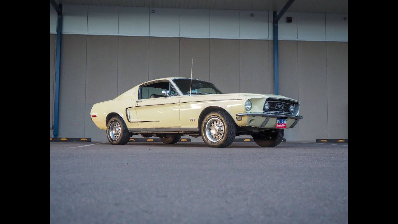 Meadowlark Yellow 1968 Ford Mustang GT 302 V8 Automatic Marti Report
