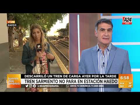 🔴 El tren Sarmiento no para en la estación Haedo por el descarrilamiento de una formación de carga