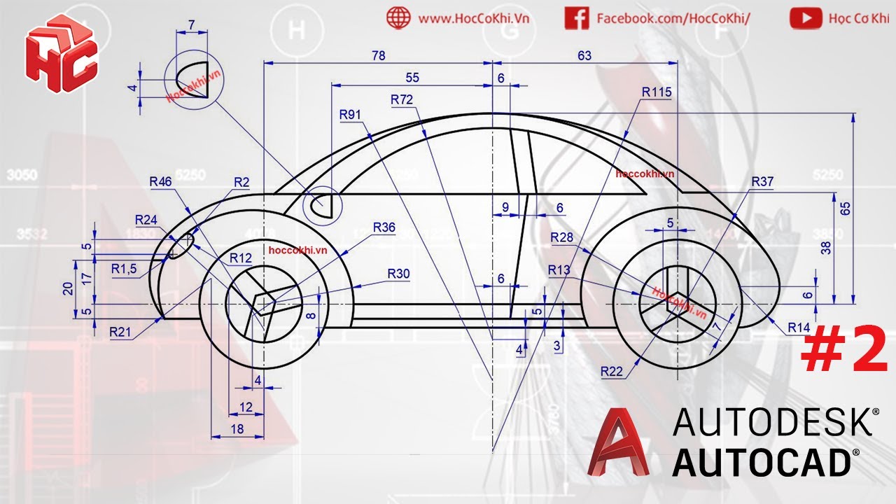 Học Autocad 2007 Bài 52 Bài tập thực hành vẽ autocad 2D  Cách Dùng