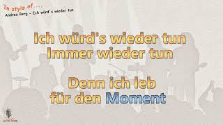 Andrea Berg - Ich würd`s wieder tun - Instrumental und Karaoke