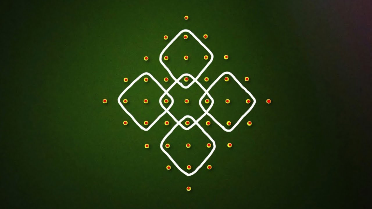 9-1 dots kolam| sikkukolam| kambikolam| nelivukolam| melikkala muggulu| rangoli 